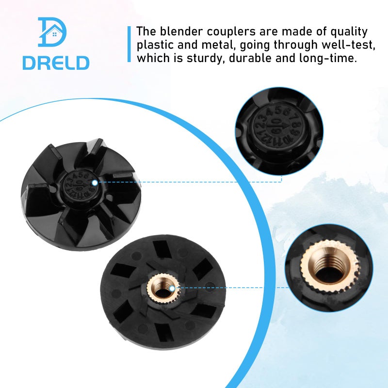 DRELD 2Pcs SPB7-20TXN Blender Blade Driver Clutch, Motor Coupling Gear Clutch Replacement for Cuisinart Blender BFP703 BFP-703 BFP703B BFP-703B BFP703CH BFP-703CH SPB-7 SPB7 SPB-7Bk - Image 4